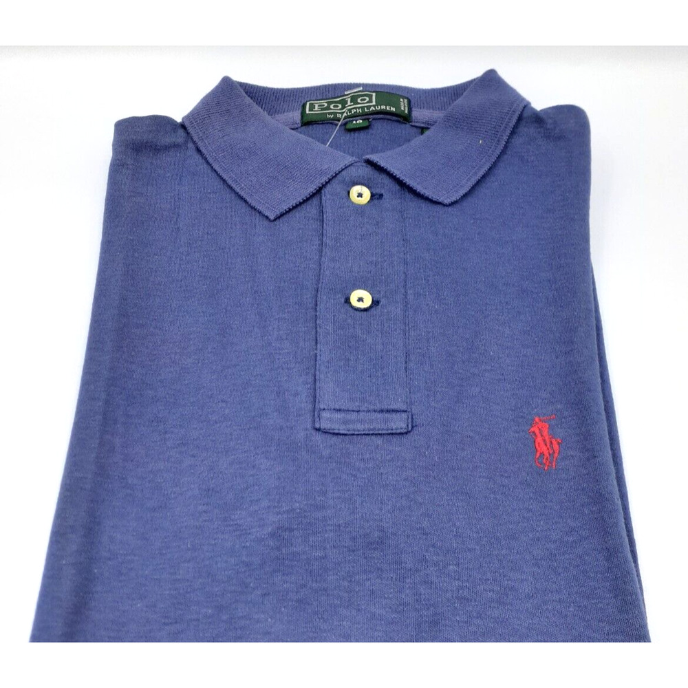 POLO RALPH LAUREN Vintage Placket Shirt Boys Cotton Navy Size 18 NWT